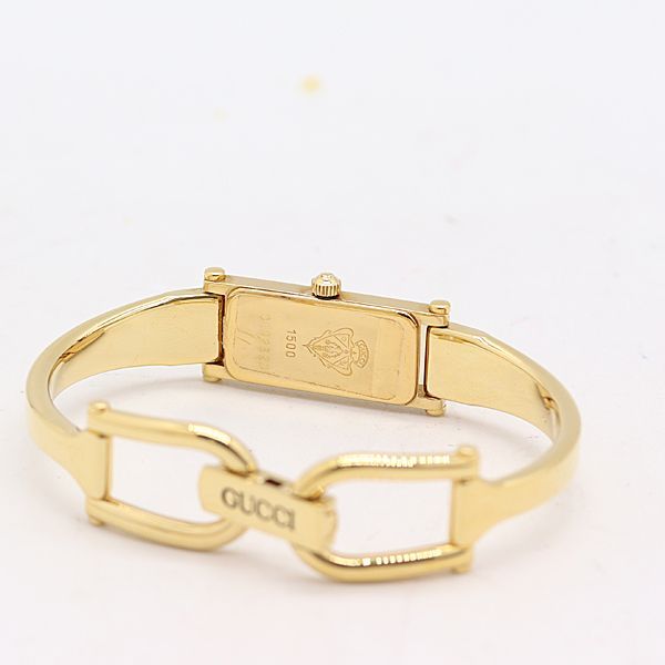 Gucci Black Dial Bangle Watch — view 5
