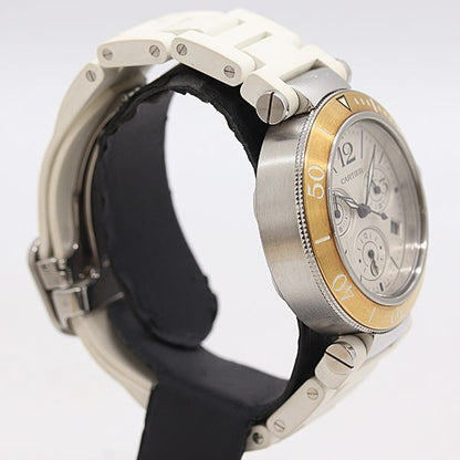 Cartier Pasha Seatimer Silver Dial Small Seconds Date Chrono Watch — view 2