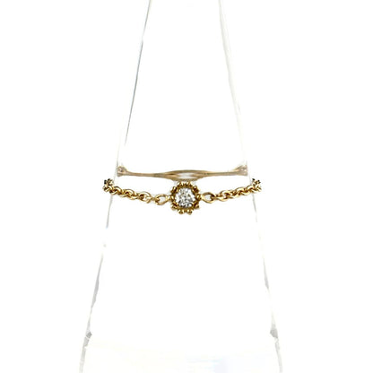 Dior Mimi Rose Yellow Gold Ring 750 Diamond