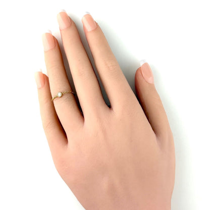 Dior Mimi Rose Yellow Gold Ring 750 Diamond — view 5