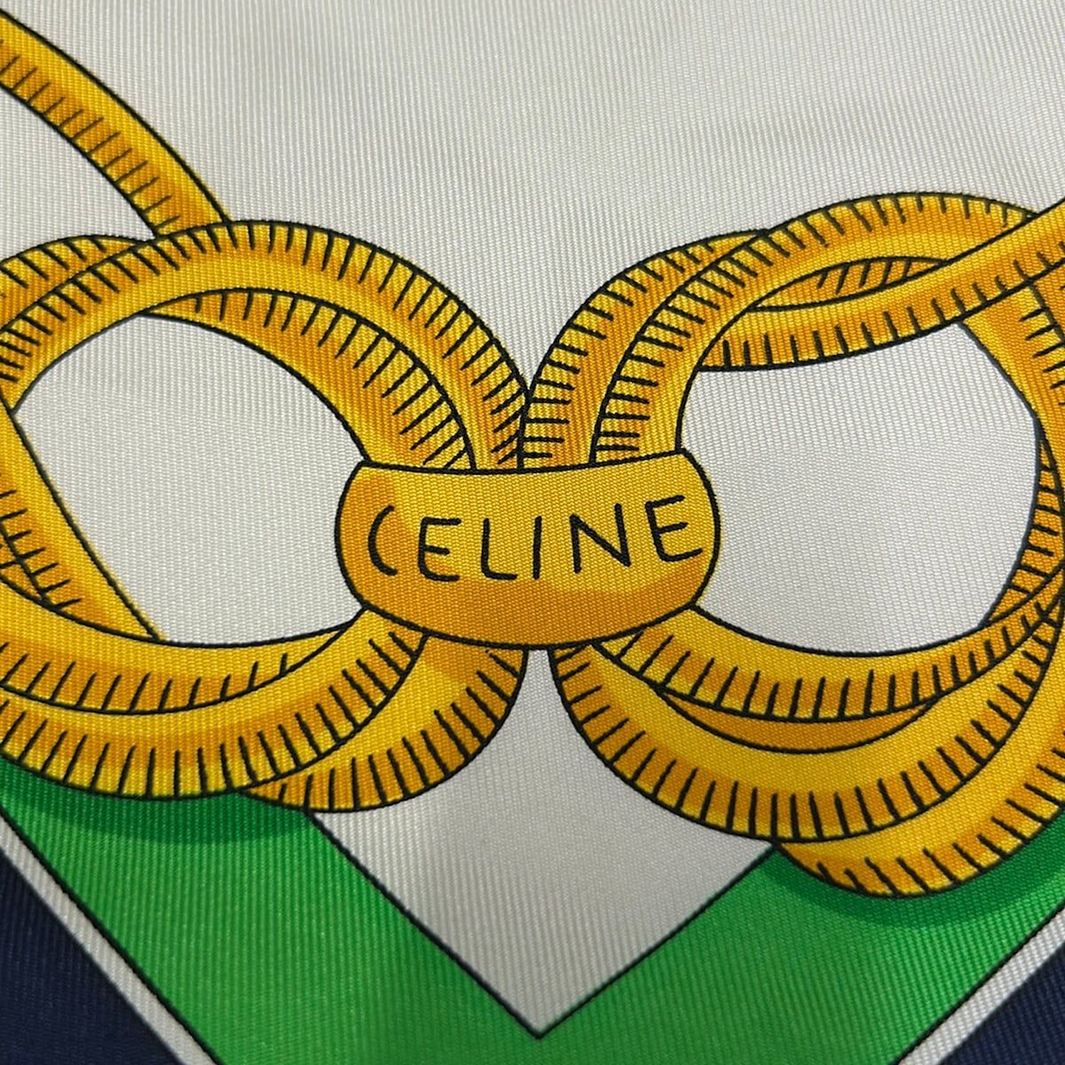 Celine Scarf Ivory Green Multi — view 2
