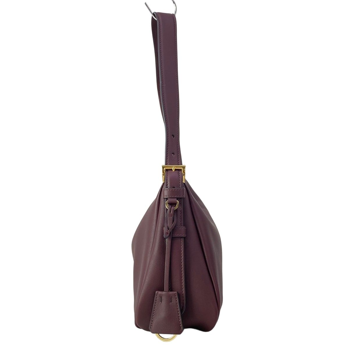 Prada Shoulder Bag Emme Medium Bordeaux Leather — view 4