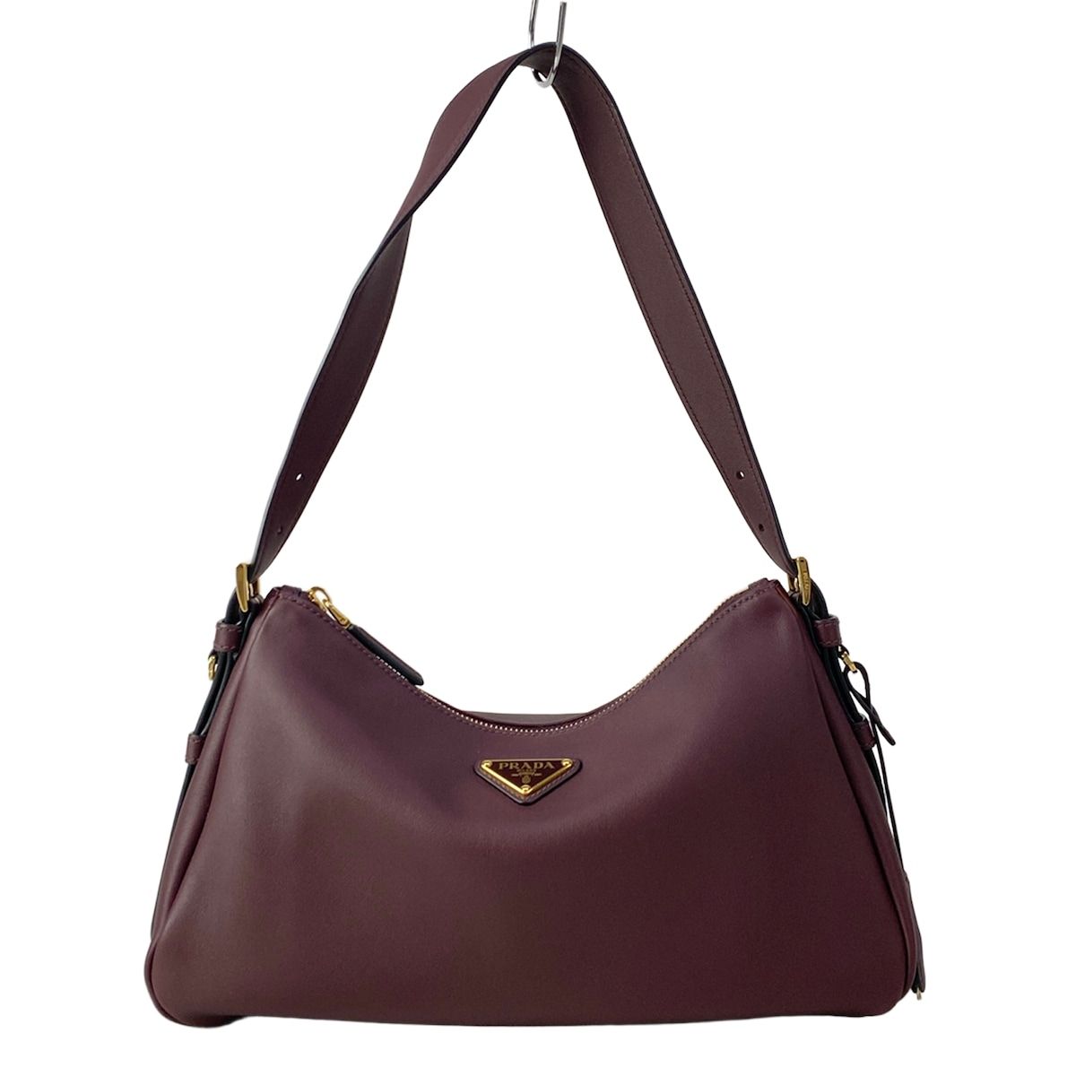 Prada Shoulder Bag Emme Medium Bordeaux Leather