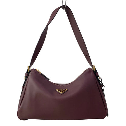 Prada Shoulder Bag Emme Medium Bordeaux Leather