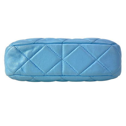 Chanel Shoulder Bag Mini Quilted Light Blue Lambskin — view 5