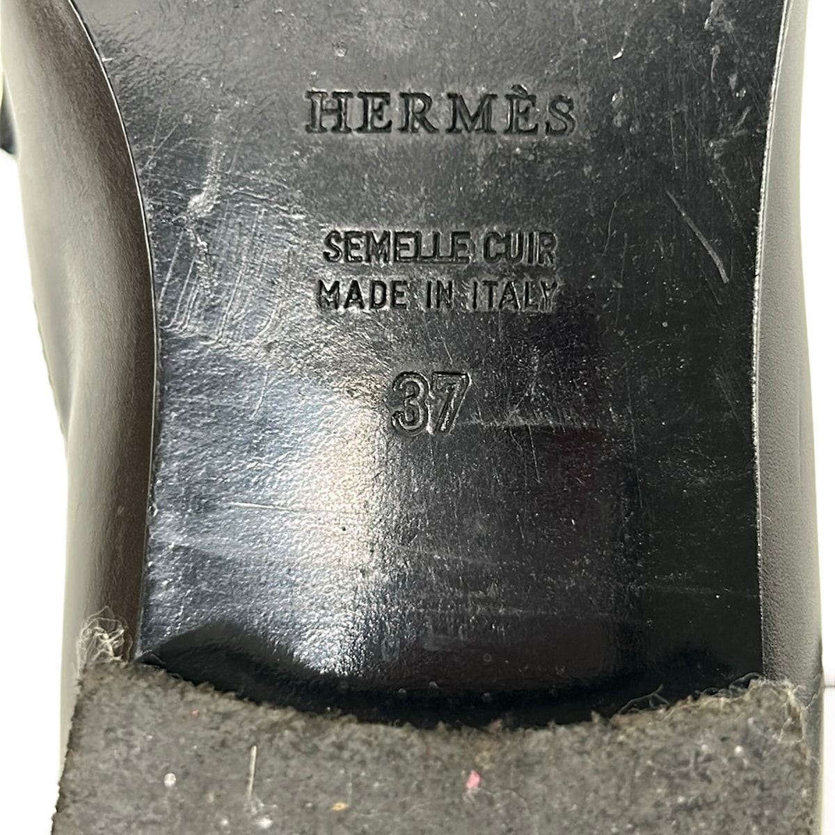 Hermes Loafers Paris Black Leather — view 6