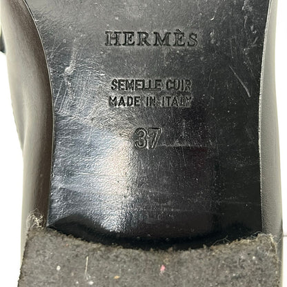 Hermes Loafers Paris Black Leather — view 6