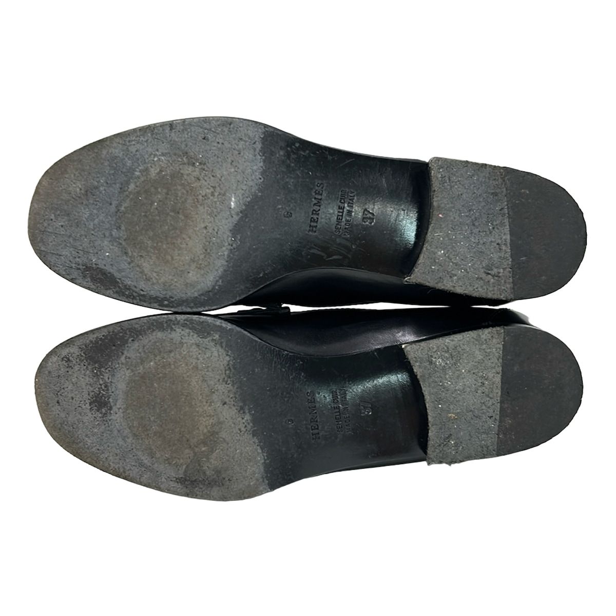 Hermes Loafers Paris Black Leather — view 4