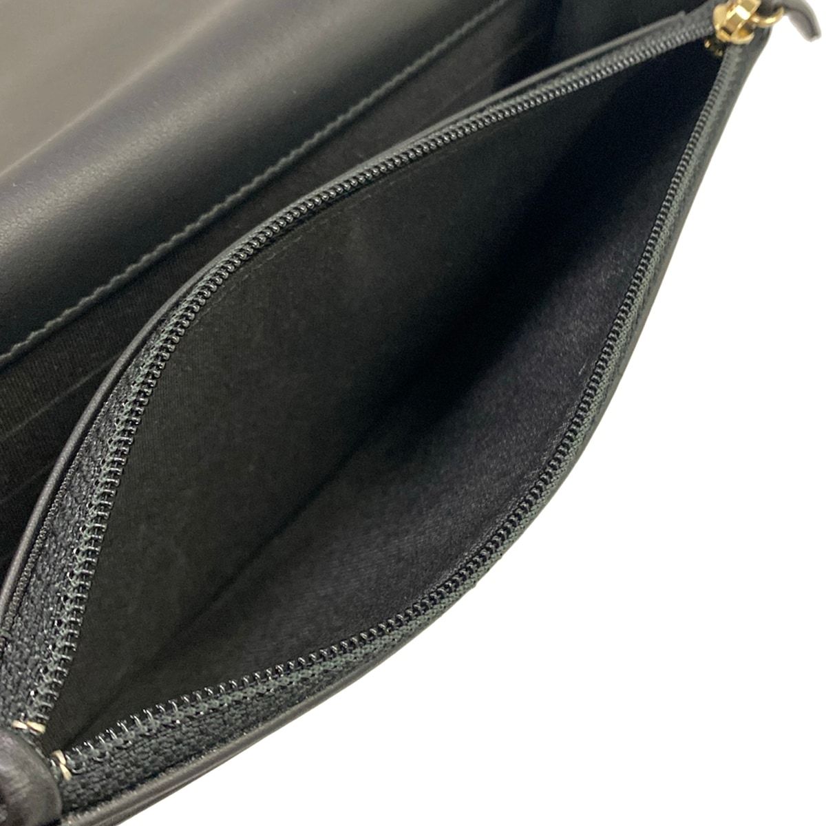 Chanel Wallet Quilted Black Chain Leather Shoulder Bag — view 5