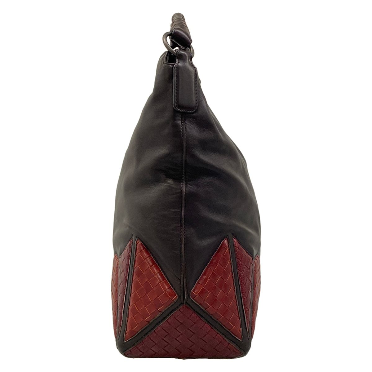 Bottega Veneta Shoulder Bag Intrecciato Brown Red Leather — view 2