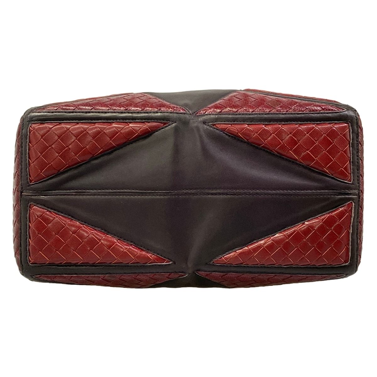 Bottega Veneta Shoulder Bag Intrecciato Brown Red Leather — view 5