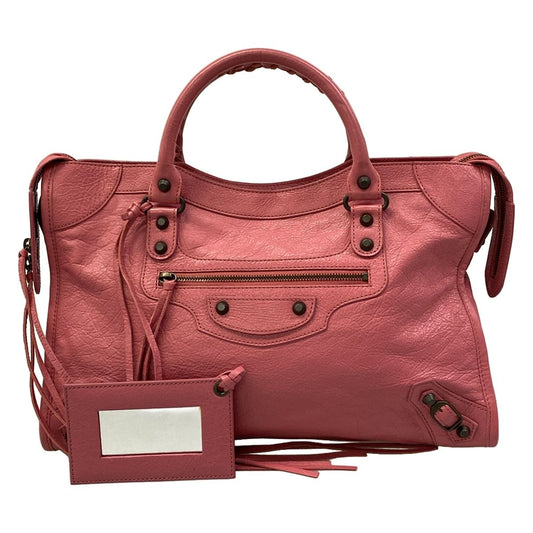 Balenciaga Handbag the City Pink Leather