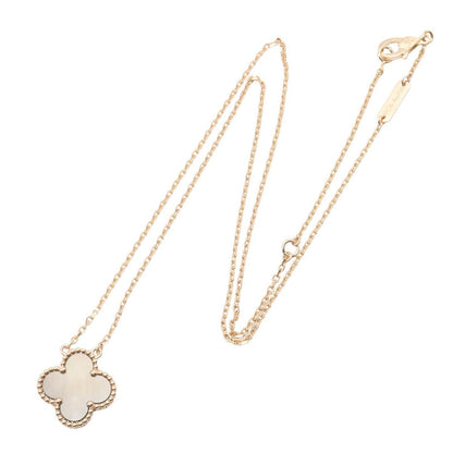 Van Cleef & Arpels Necklace Vintage Alhambra Gray Mother of Pearl 42 18k Pink — view 2