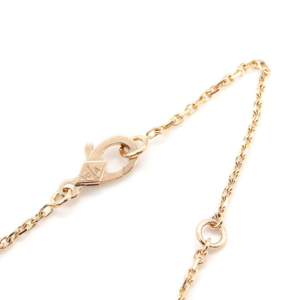 Van Cleef & Arpels Necklace Vintage Alhambra Gray Mother of Pearl 42 18k Pink — view 4