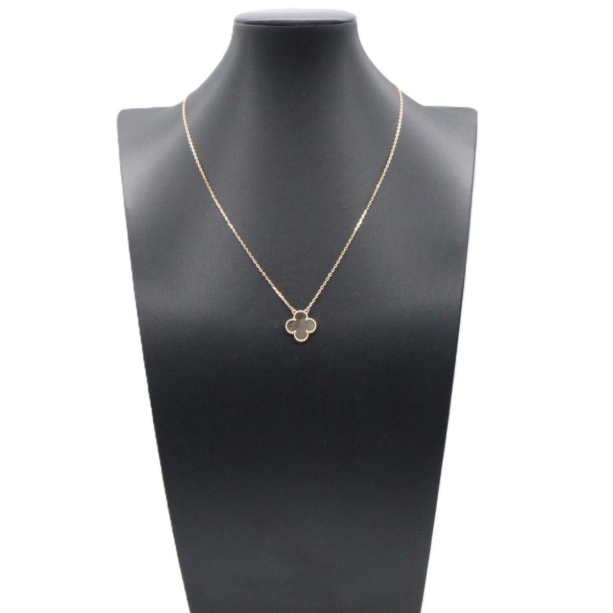 Van Cleef & Arpels Necklace Vintage Alhambra Gray Mother of Pearl 42 18k Pink — view 6