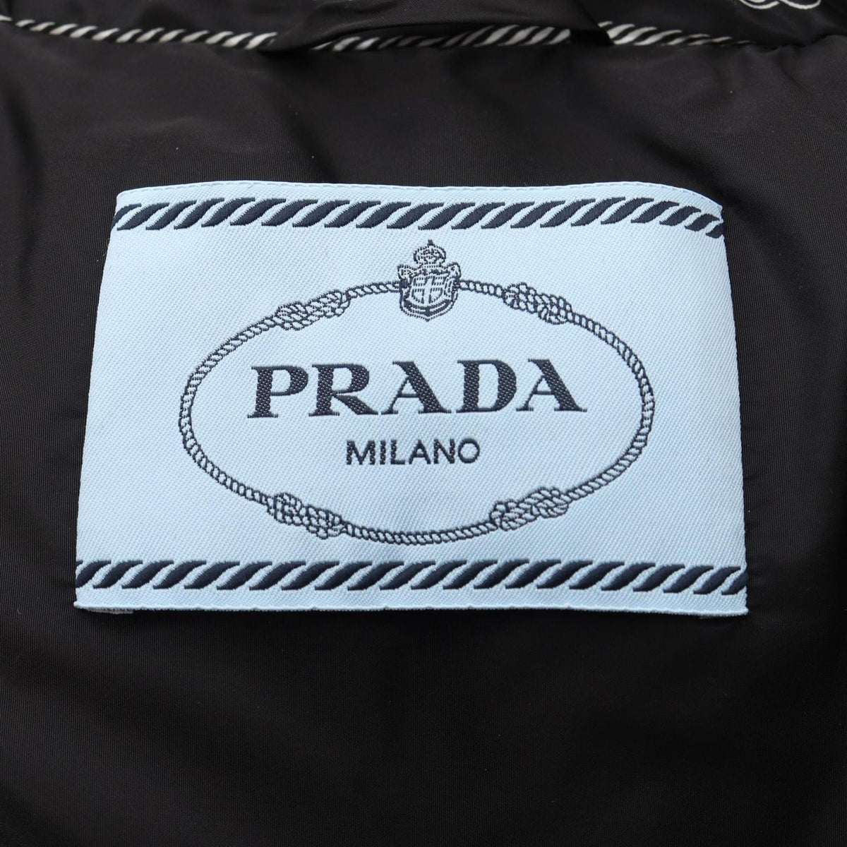Prada Down Jacket Re-Nylon Logo All Over Print Hooded Cropped Nylon — view 4
