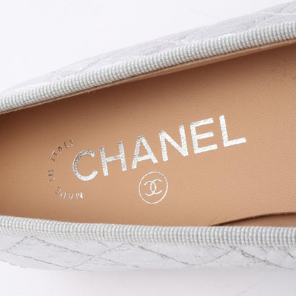 Chanel Pumps Ballerina Quilted CC Logo Leather Ballet Shoes — view 5