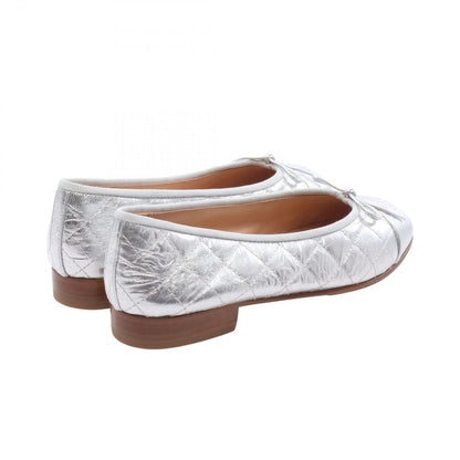 Chanel Pumps Ballerina Quilted CC Logo Leather Ballet Shoes — view 2