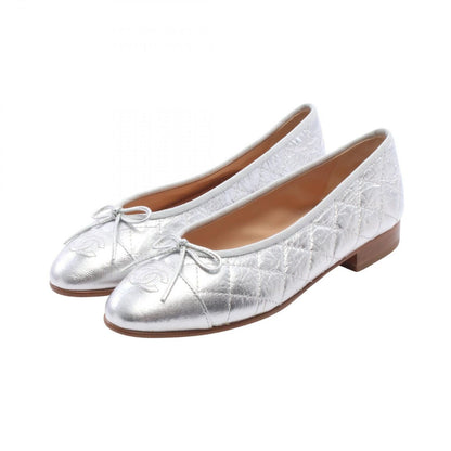 Chanel Pumps Ballerina Quilted CC Logo Leather Ballet Shoes