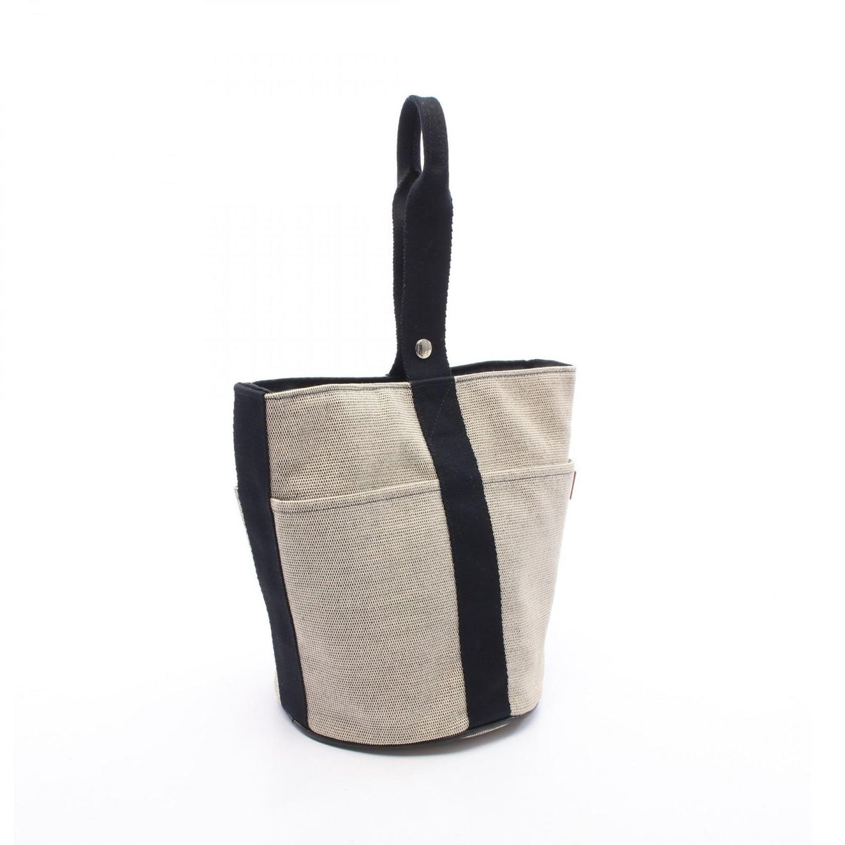 Hermes Handbag Saxo MM Ecru Black — view 2
