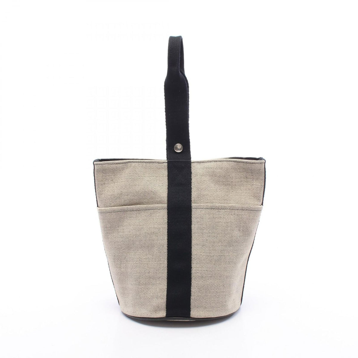 Hermes Handbag Saxo MM Ecru Black