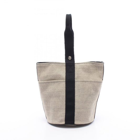 Hermes Handbag Saxo MM Ecru Black