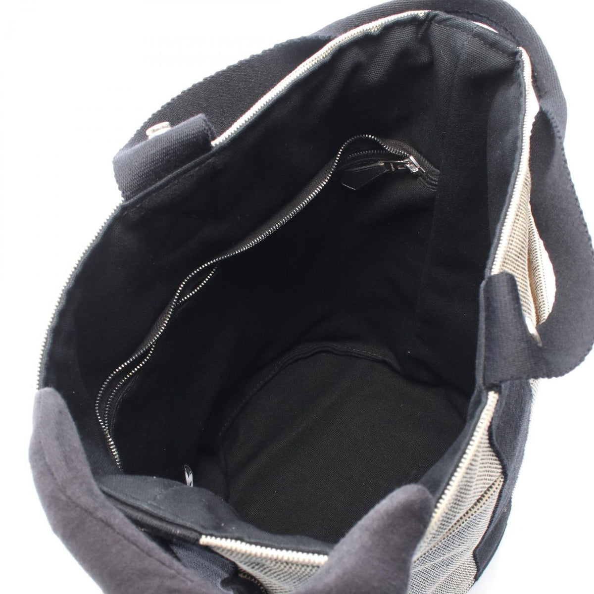 Hermes Handbag Saxo MM Ecru Black — view 3