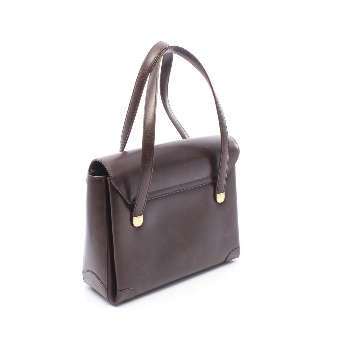 Celine Handbag Dark Brown Leather Triomphe — view 2