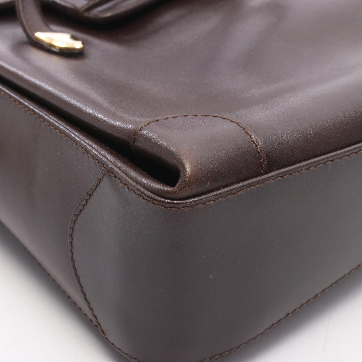 Celine Handbag Dark Brown Leather Triomphe — view 7