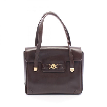 Celine Handbag Dark Brown Leather Triomphe