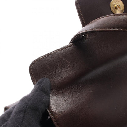 Celine Handbag Dark Brown Leather Triomphe — view 5