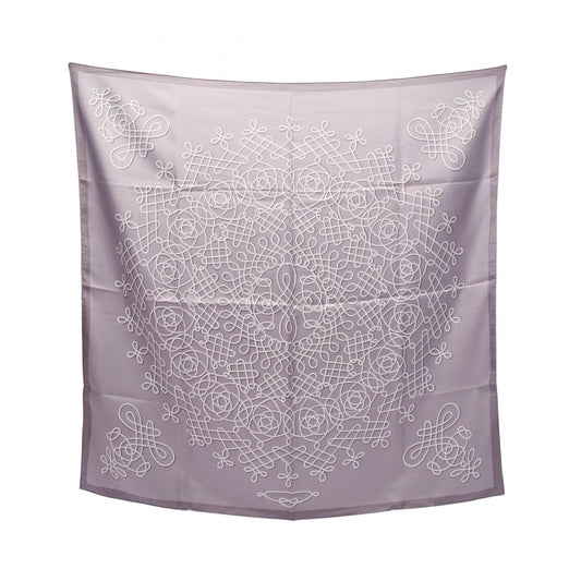 Hermes Scarf Carre 90 Silk Gray
