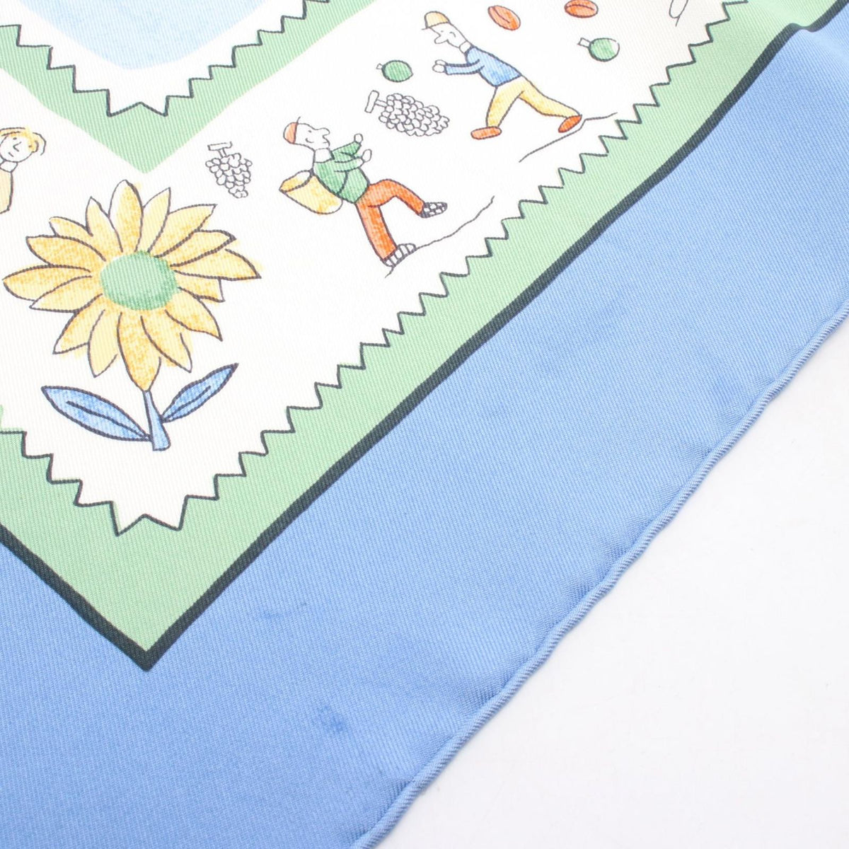 Hermes Scarf Carre 90 Retour a la Terre Blue Silk — view 4