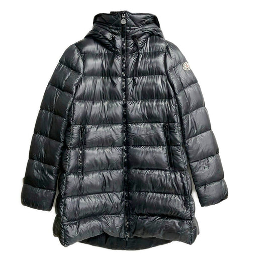 Moncler Down Coat M Suyen Dark Gray Zip