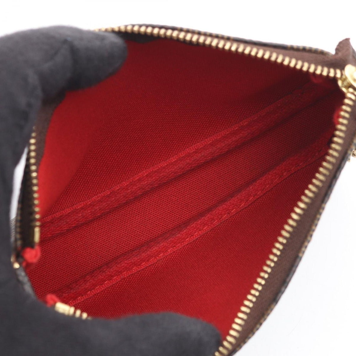 Louis Vuitton Handbag Mini Pochette Accessoires Damier Ebene Leather — view 3