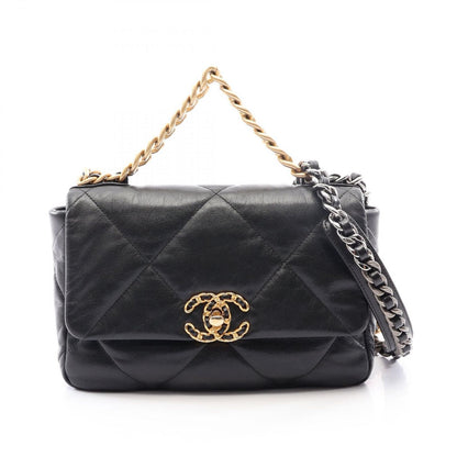Chanel Shoulder Bag 19 Dixneuf Quilted 2-Way Black Lambskin Chanel 19 Chain