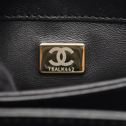 Chanel Shoulder Bag Mini Quilted 2-Way Black Lambskin Small Flap Chain — view 5
