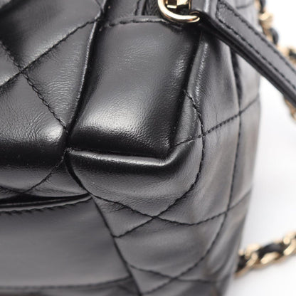 Chanel Shoulder Bag Quilted Vanity 2-Way Black Lambskin Chain — view 8