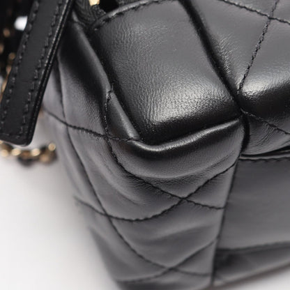 Chanel Shoulder Bag Quilted Vanity 2-Way Black Lambskin Chain — view 7