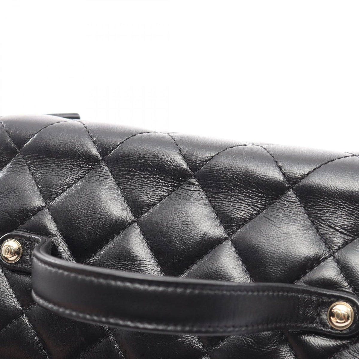 Chanel Shoulder Bag Quilted Vanity 2-Way Black Lambskin Chain — view 6