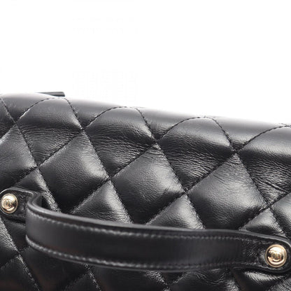 Chanel Shoulder Bag Quilted Vanity 2-Way Black Lambskin Chain — view 6