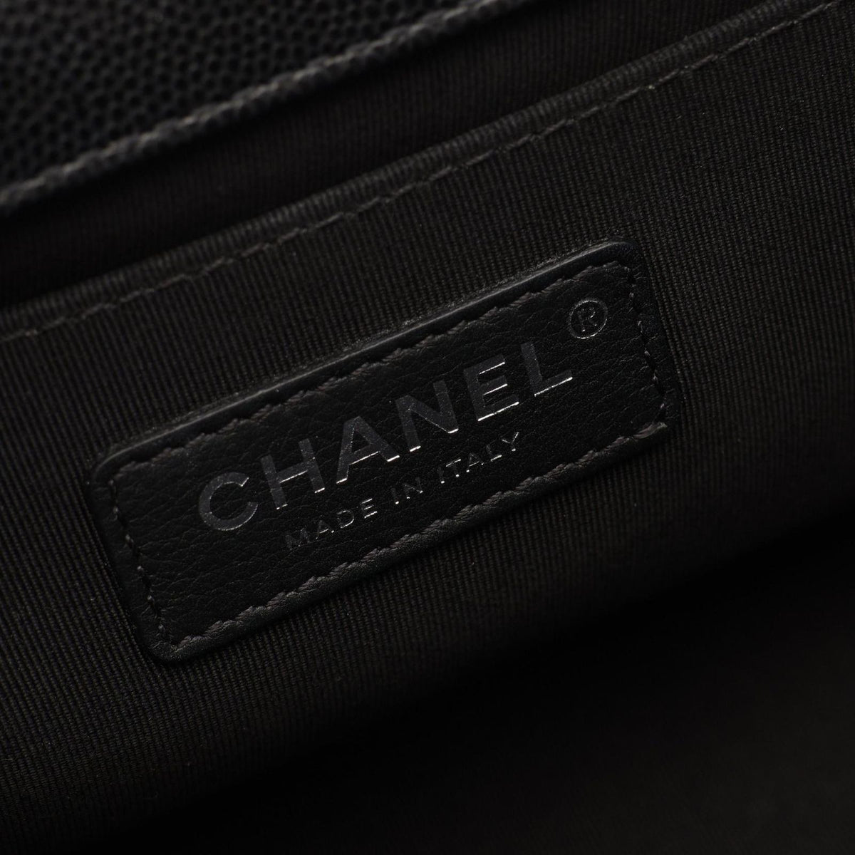 Chanel Shoulder Bag Boy Black Caviar Leather Chain — view 4