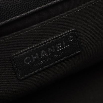 Chanel Shoulder Bag Boy Black Caviar Leather Chain — view 4