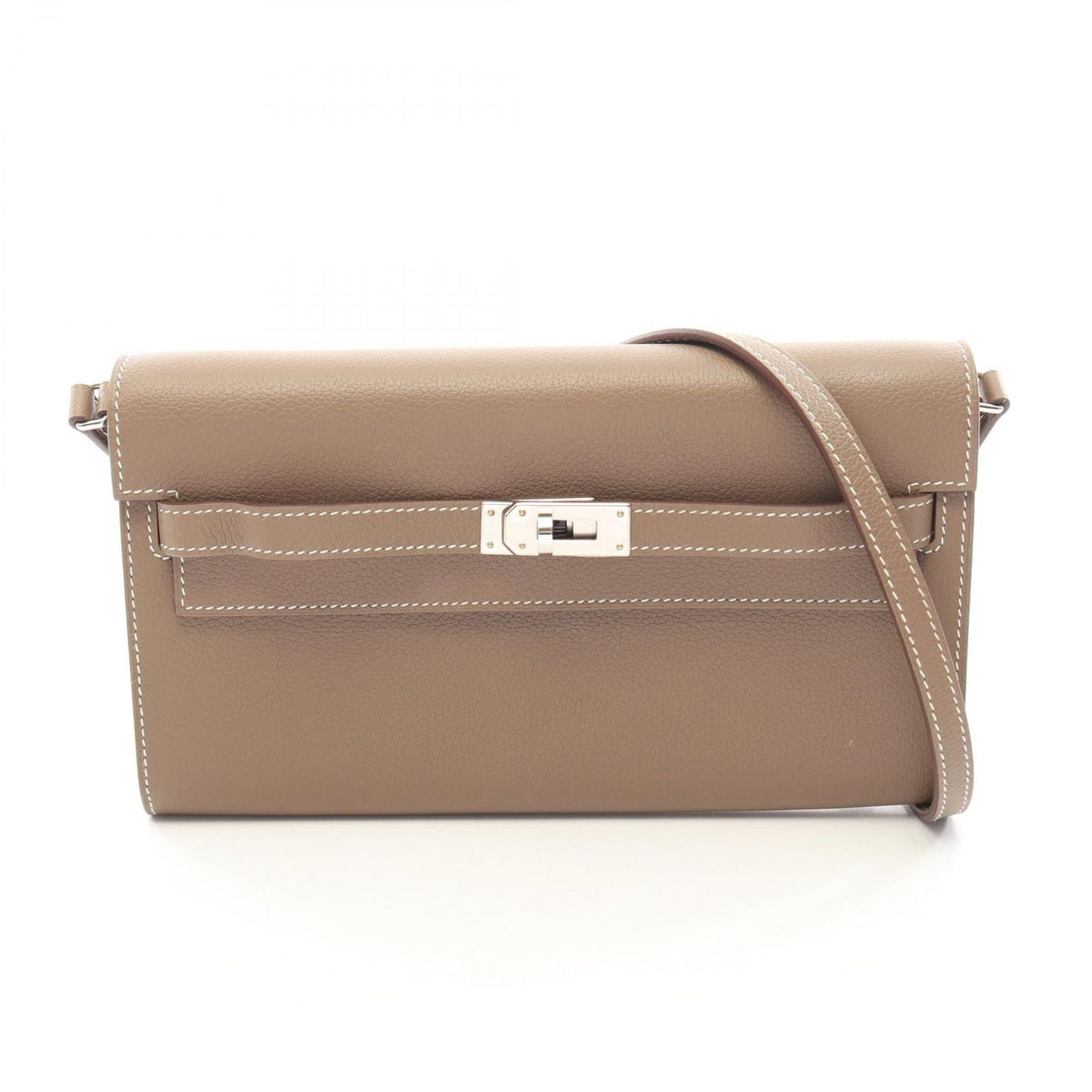 Hermes Shoulder Bag Kelly Long to Go Sellier Etoupe