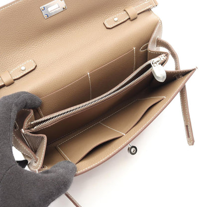 Hermes Shoulder Bag Kelly Long to Go Sellier Etoupe — view 3