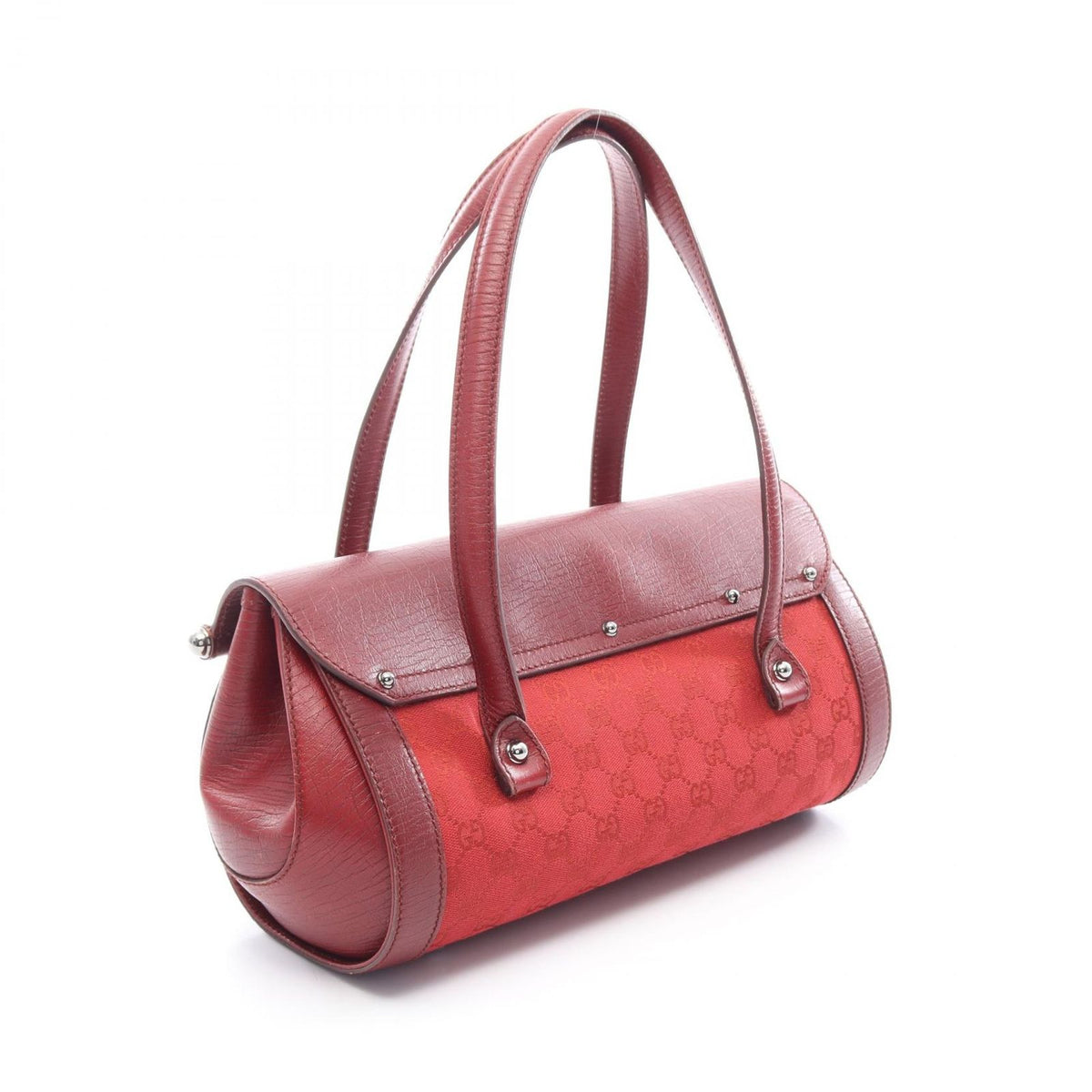 Gucci Handbag Bamboo GG Canvas Red — view 2