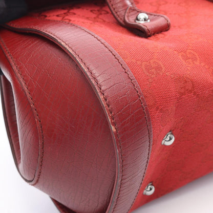 Gucci Handbag Bamboo GG Canvas Red — view 6