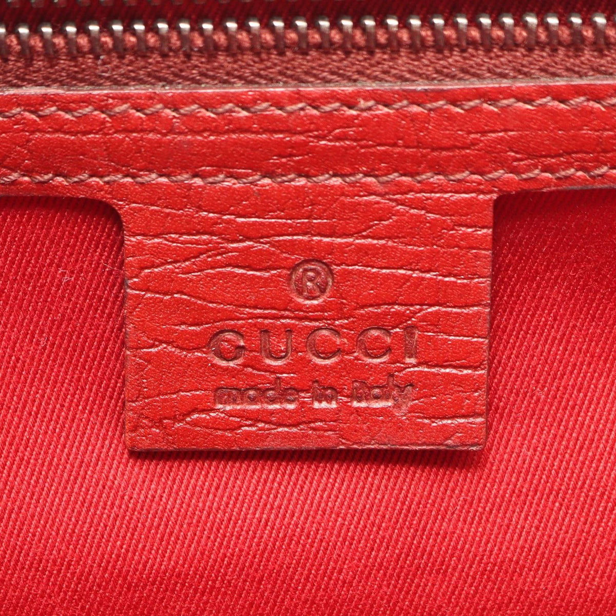 Gucci Handbag Bamboo GG Canvas Red — view 4