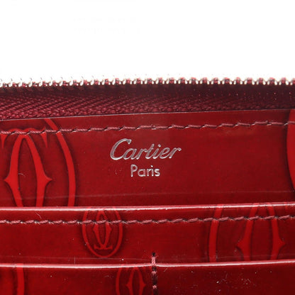 Cartier Round Wallet Happy Birthday Bordeaux Patent Leather — view 4
