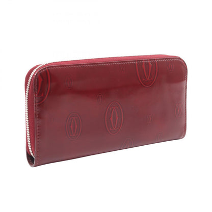 Cartier Round Wallet Happy Birthday Bordeaux Patent Leather — view 2